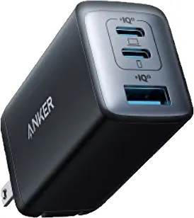 Anker Charger, 65W 3-Port Fast Compact Foldable USB C Charger