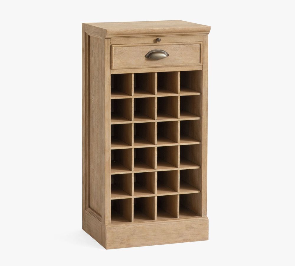 Pottery Barn Modular Bar Wine Grid Base Mahogany